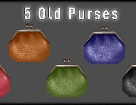 5 purses in old style