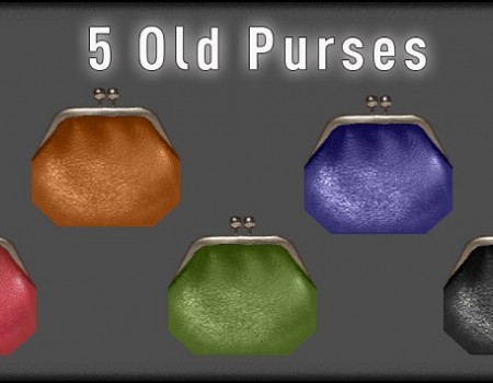 5 purses in old style