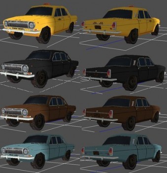 GAZ-24 cars pack