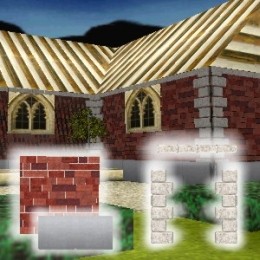 Croft Manor 3D-Brick-Walls