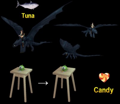 Toothless Dragon Vehicle & Om Nom Candy Puzzle