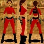 Lara in red