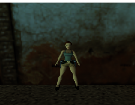 young lara with heels