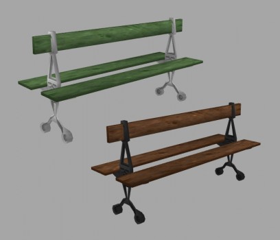 Parisian benches +recolors (The Angel of Darkness)