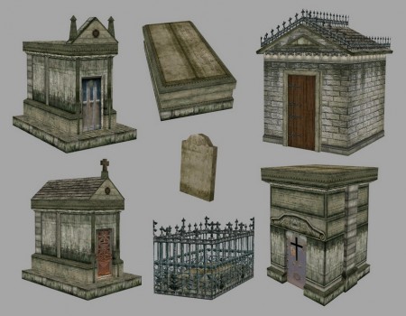 St Aicard's Graveyard Objects Pack (The Angel of Darkness)