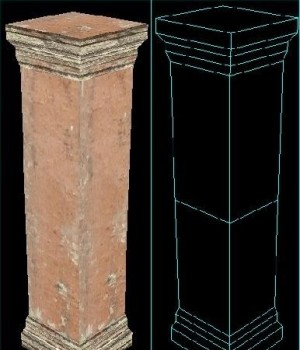 Cambodian Style Column [Mesh]