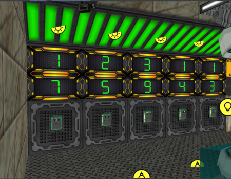 Screen with numbers 1 - 9