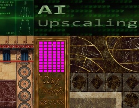 Library All Textures and WAD Faces 2x AI Upscaled