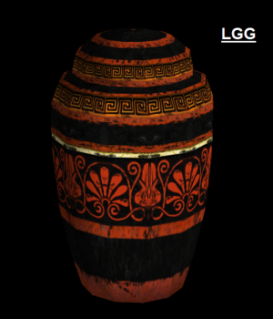 NG TR4 Shatterable Small Red Urn