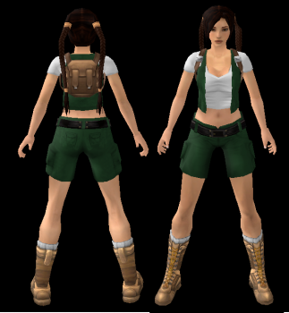 NG TR4 Young Lara (With Backpack) Outfit