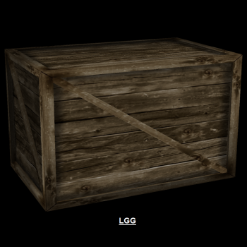 Shatterable Dark Wooden Crate