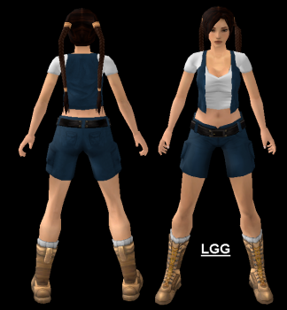 Young Lara (Blue) Outfit