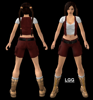 Young Lara (Red) Outfit