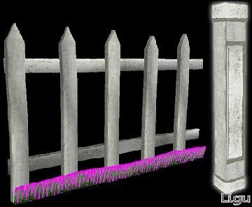 White Fence and Column