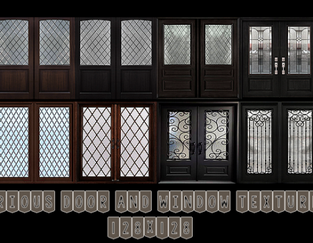Various door and window textures Various door and window textures