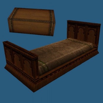 Bed and chest