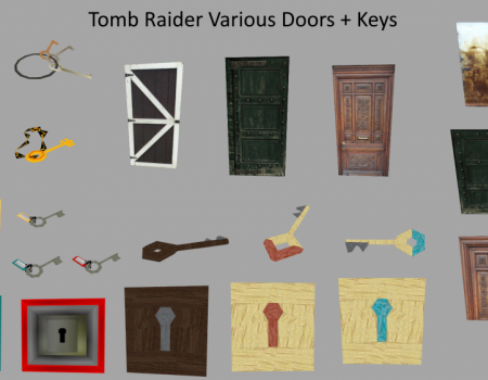 Tomb Raider Various Doors and Keys
