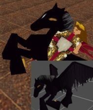 Black Pegasus and a Fairy