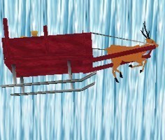 Sled pulled by deer