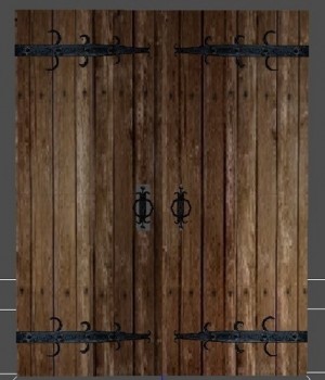 Medieval double doors